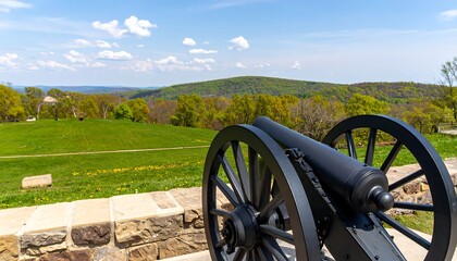 Cannon overlooking a valley