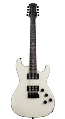 Obraz premium Pearl White Electric Guitar, isolated on white or transparent background. PNG