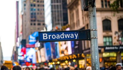 City street sign in Times Square