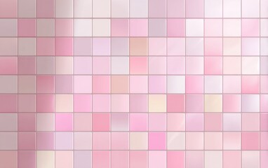 Pastel pink square tiles, softly blended colors