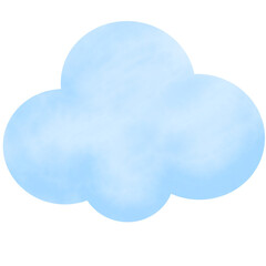Cloud watercolor illustration