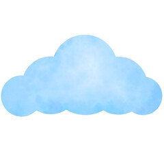 Cloud watercolor illustration