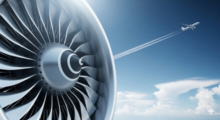 Vector illustration of a jet engine turbine with a spiral fan pattern