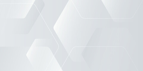 White background abstract art vector illustration with hexagon shape. Eps10