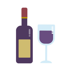 赤ワインのベクターイラスト：秋・11月 - Red Wine Vector Illustration: Autumn and November