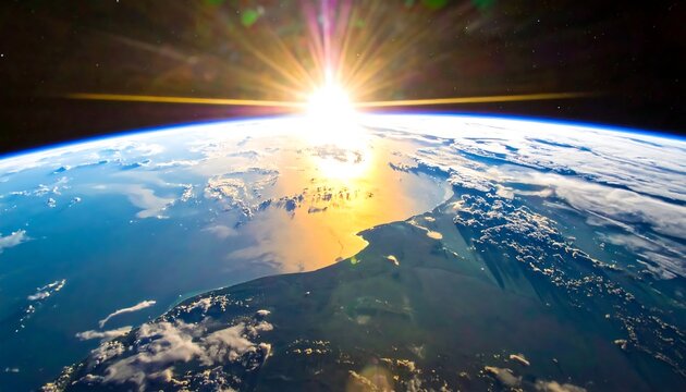 Earth's sunrise from space