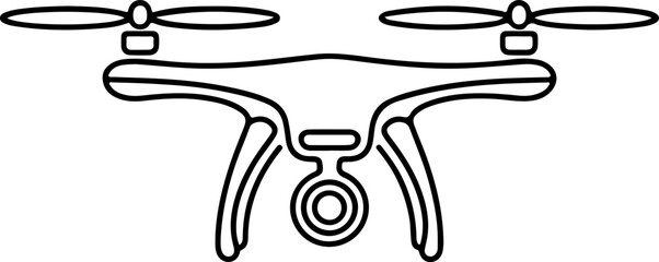 Drone continuous line art with complex features for technology-focused creative design projects