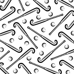 Hockey field background, pattern set. Collection icons hockey field. Vector