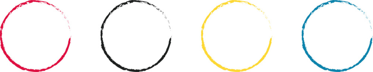 Hand Drawn Style Circle Frame Set