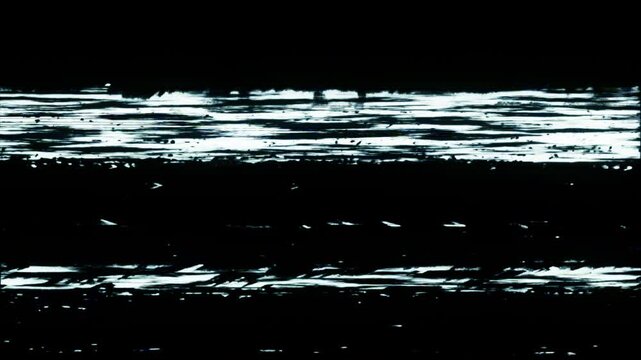 Damaged Analog VCR Cassette Glitches Seamless 4K Video Background Looped Overlay Effect