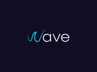 Minimal and professional wordmark wave logo design