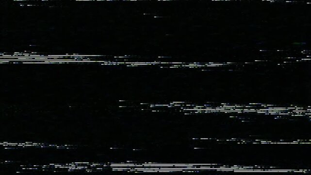 Retro VCR Videotape TV Glitch Static Seamless 4K Video Background Looped Overlay Effect