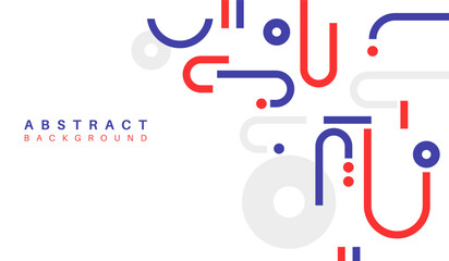 Blue and red abstract geometric background vector illustration