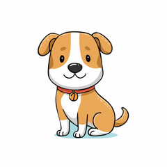 dog vector on white background 