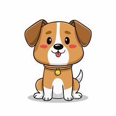 dog Hand draw isolated,illustration on white background 