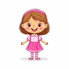 little girl in pink dress