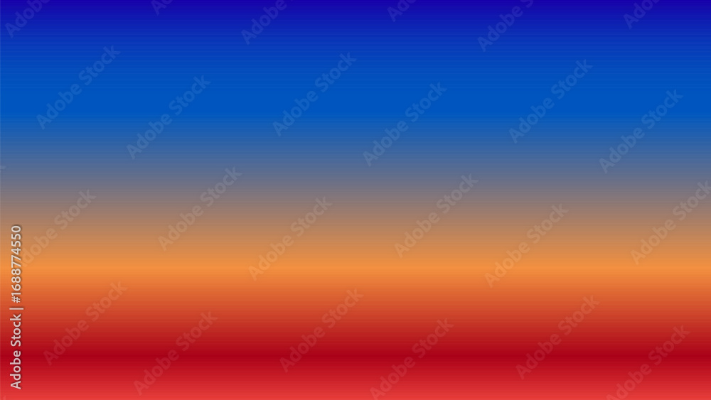 Wall mural a gradient of blue orange and red colors creating a smooth transition in a horizontal pattern