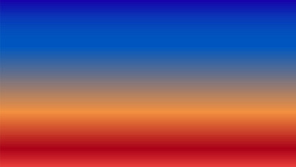 A gradient of blue orange and red colors creating a smooth transition in a horizontal pattern