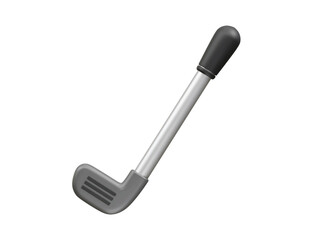 Golf club icon 3d rendering illustration