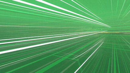 Green Digital Speed Lines Futuristic Technology Background in Motion