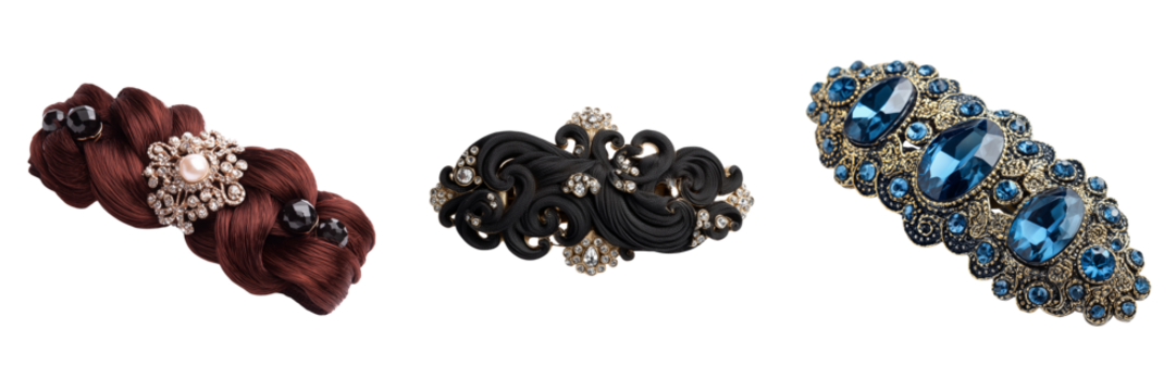 Set of Modern black frog closure button isolated on pure white, detailed craftsmanship visible on transparent png background. Ai generated