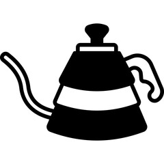 Obraz premium Pour Over Kettle Solid Icon