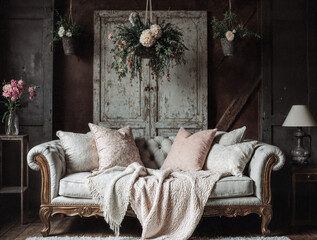 old fashioned armchair