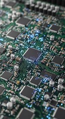 Intricate electronic circuitry: a detailed exploration of microchip innovation and technological integration