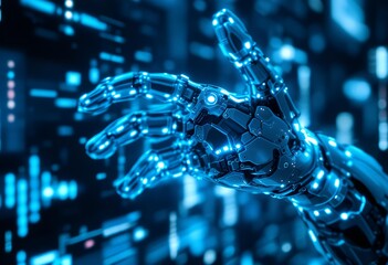 Robotic Hand Reaching Out in a Digital World