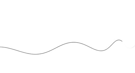 Minimalist Wavy Line on White Background
