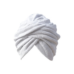 White Terry Cloth Turban Hair Towel Wrap