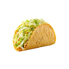 Delicious Crispy Chicken Taco with Shredded Cabbage