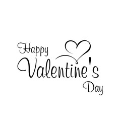 Happy Valentine's Day Caligraphy lettering text design png illustration 