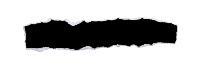torn or ripped black paper isolated on transparent png background,realistic torn paper edges,ripped paper frame mockup