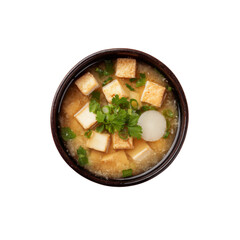 Delicious Bowl of Miso Soup with Tofu and Daikon