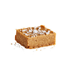 Salted Caramel Fudge Square - Gourmet Dessert, Close-up Studio Shot