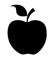 apple on black