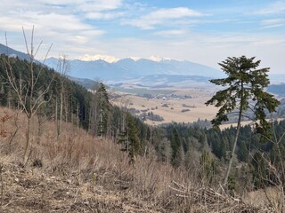 Góry Choczańskie - Słowacja - piękne góry z widokiem na Tatey Zachodnie oraz Liptowskie morze. © Konrad