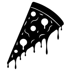 silhouette of a slice of pizza