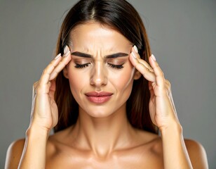 Fototapeta premium Woman with a headache