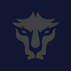 Silhouette Dark Gray head vector