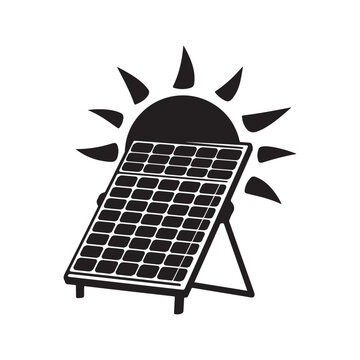 solar panel black sun energy clip art preview