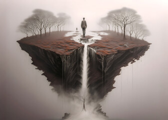 Solitude on a floating island | Walk Your Path Whether Anyone Else Agrees - AI KI 