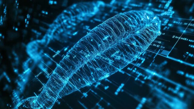 Digital fish representing seafood traceability and sustainability in aquaculture