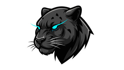 Obraz premium Dynamic Black Panther Mascot Logo Illustration for Gaming and Sports Teams