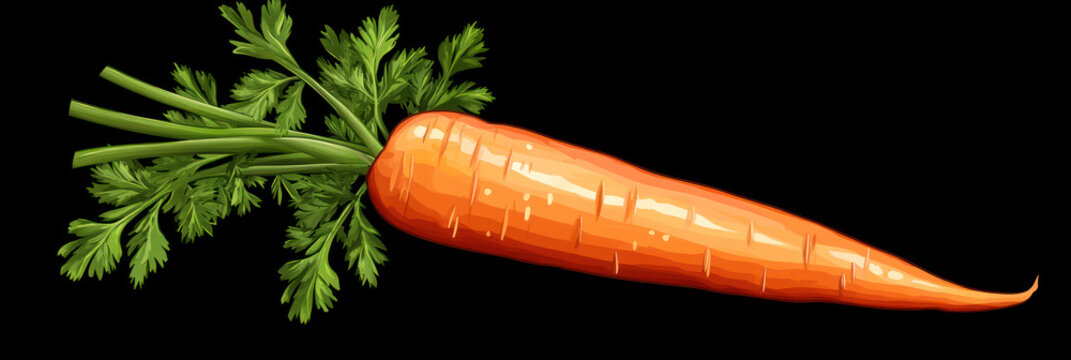 Fresh carrot with leaves