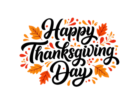 Colorful vector illustration of Thanks giving poster with neon lights and a star design