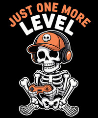 Funny Video Game Halloween Skeleton Gamer