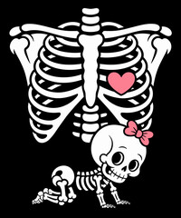 Halloween Skeleton Pregnancy Baby Girl