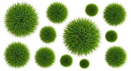 Green Grass Balls: A Lush, Natural Texture